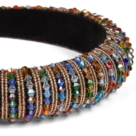 Multicoloured embellished headband